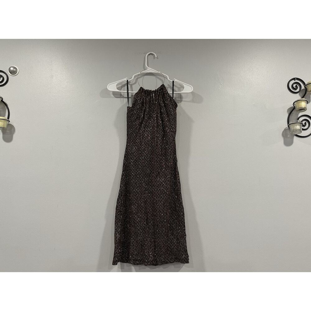Forever 21 Y2K Metal Collar Multicolor Glitter Dress Medium M